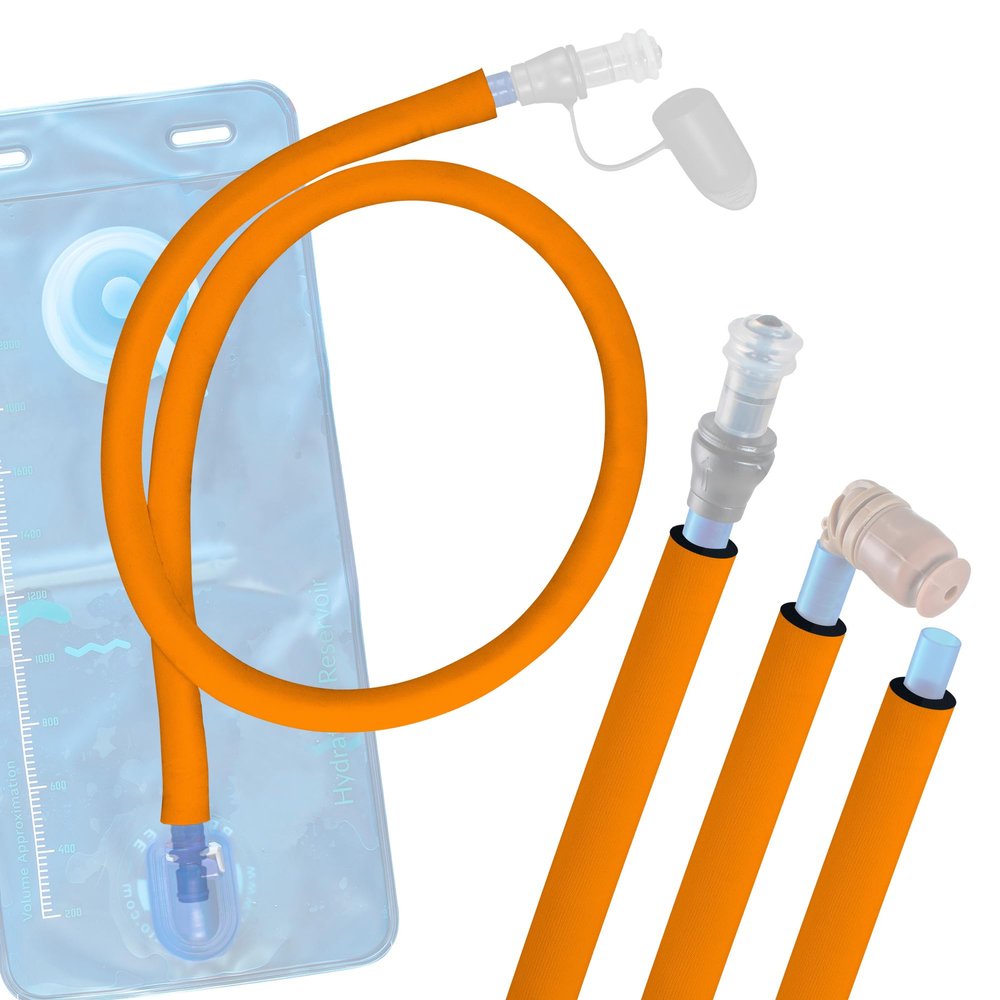 Drink Tube Insulator Insulation Sleeve compatible with Osprey, Platypus, Hydrapak, Source, and CamelBak Hydration Backpacks - Drink Tube Insulation Hose Cover (Fluorescent Orange, 36" inch)