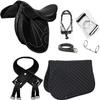 Lussoro Handmade All Leather Purpose English Close Contact Jumping Horse Saddle Tack Set Combo Starter Kit (Size 17) view 1