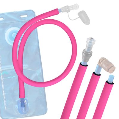 Gearhandle Drink Tube Insulator Insulation Sleeve Compatible with Osprey, Platypus, Hydrapak, Source, and CamelBak Hydration Backpacks - Drink Tube Insulation Hose Cover (Hot Pink, 43" inch)