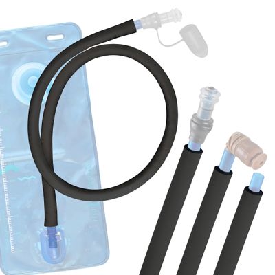 Gearhandle Drink Tube Insulator Insulation Sleeve Compatible with Osprey, Platypus, Hydrapak, Source, and CamelBak Hydration Backpacks - Drink Tube Insulation Hose Cover (Black, 36" inch)