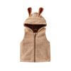 Baby Boys Girls Hooded Vest Warm Sleeveless Coat Soft Fleece Vests Cute Thick Soft Clothes Winter (A, 18-24 Months) view 1