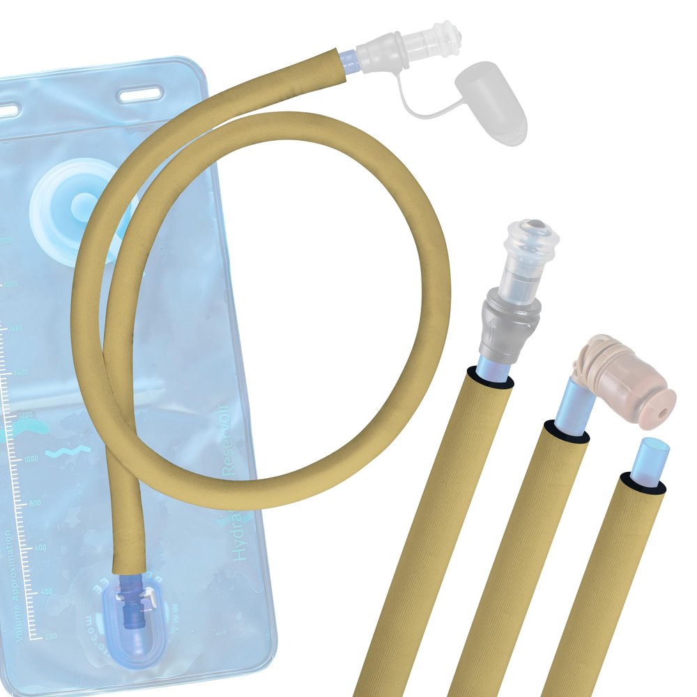 Gearhandle Drink Tube Insulator Insulation Sleeve Compatible with Osprey, Platypus, Hydrapak, Source, and CamelBak Hydration Backpacks - Drink Tube Insulation Hose Cover (Sand, 36" inch)