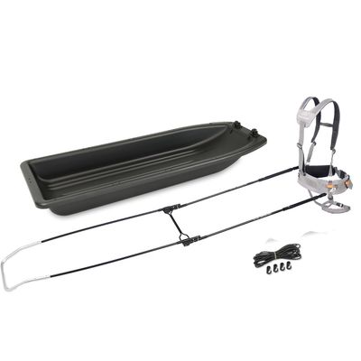 Fjellpulkin Transporter 155 Heavy-Duty Plastic Sled, Utility sled for Winter Transport to Remote Mountain Cabins and Outdoor Use with Flexible Hauling