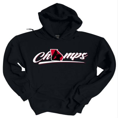Heritage Pride Mens Georgia Hoodie Team Color Georgia 2022 Football Champs Kirby Trophy Hoodie Championship Collection Hooded Sweatshirt-Black-xxxl