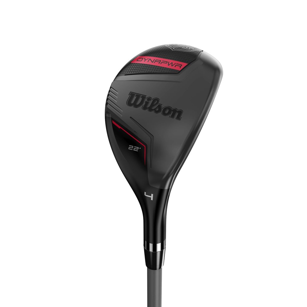 Wilson Dynapower Men's Hybrid Golf Club - Left Hand, Regular, 4,Black/Red