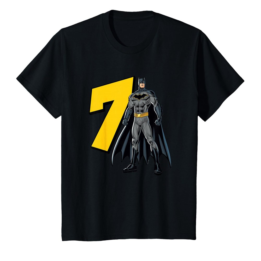 Kids Batman Super Hero 7th Birthday T-Shirt
