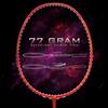 HUNDRED Atomic Air 77 Carbon Fibre Strung Badminton Racket with Full Racket Cover for Intermediate Players (77g, Maximum String Tension - 32lbs) view 2