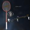 HUNDRED Atomic Air 77 Carbon Fibre Strung Badminton Racket with Full Racket Cover for Intermediate Players (77g, Maximum String Tension - 32lbs) view 3