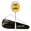 HUNDRED Cult 79 Carbon Fibre Unstrung Badminton Racket with Full Racket Cover for Intermediate Players (80g,Max Tension - 32LBS)