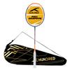 Hundred Powertek 1000 PRO Graphite Strung Badminton Racquet with Full Cover (Navy-Orange) | for Intermediate Players | 95 Grams | Maximum String Tension: 26lbs view 1