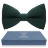 Bow Tie House Men's Classic Pre-Tied Bow Tie Formal Solid Tuxedo (Large, Dark Green 1) view 1