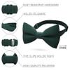 Bow Tie House Men's Classic Pre-Tied Bow Tie Formal Solid Tuxedo (Large, Dark Green 1) view 2