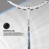 Hundred Viper 900 Carbon Fibre Strung Badminton Racket with Full Racket Cover (White/Blue) | for Intermediate Players | 79 Grams | Maximum String Tension - 32lbs view 4