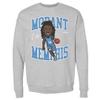 500 LEVEL Ja Morant Crewneck Sweatshirt - Ja Morant Memphis Toon WHT (Heather Gray, XX-Large) view 1