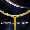 HUNDRED Flutter S ATTK Badminton Racquet | Material: Carbon Fibre | Full Cover | for Intermediate Players | Strung | Badminton Gifts | 84 Grams | String Tension - 32lbs (Yellow/Black, Grip Size: G6) view 2