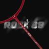 Hundred Rock 88 Carbon Fibre Strung Badminton Racket with Full Racket Cover (Red) | for Intermediate Players | 78 Grams | Maximum String Tension - 32lbs view 2