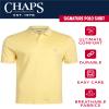 Chaps Men's Polo Shirt - Classic Fit Short Sleeve 2-Button Double Knit Cotton Polo Shirt (S-XL), Size Small, Savannah Yellow view 2