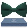 Bow Tie House Men's Classic Pre-Tied Bow Tie Formal Solid Tuxedo (Large, Emerald Green 1) view 1