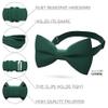 Bow Tie House Men's Classic Pre-Tied Bow Tie Formal Solid Tuxedo (Large, Emerald Green 1) view 2