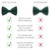 Bow Tie House Men's Classic Pre-Tied Bow Tie Formal Solid Tuxedo (Large, Emerald Green 1) view 3