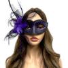 STORM BUY ] Lady/Women/Girls Costume Mask Feather Masquerade Mask Halloween Mardi Gras Cosplay Party For Adult (Purple 1) view 1