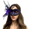 STORM BUY ] Lady/Women/Girls Costume Mask Feather Masquerade Mask Halloween Mardi Gras Cosplay Party For Adult (Purple 1) view 3