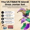 Nicky Bigs Novelties Mardi Gras Jester Hat, Mardi Gras Headband, Clown Collar, Clowns Shoes, Mardigras Costume Women, Clowns Costume Accessories view 2
