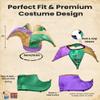Nicky Bigs Novelties Mardi Gras Jester Hat, Mardi Gras Headband, Clown Collar, Clowns Shoes, Mardigras Costume Women, Clowns Costume Accessories view 3