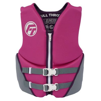 Full Throttle Youth Rapid Dry USCG Approved Life Jacket, Purple