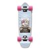 Yocaher Longboard Complete Mini Cruiser 27" x 8" w/Premium Black Grip Tape, Heavy Duty Aluminum Alloy Truck, 62mm Wheels, ABEC -9 Bearings - Rockstar Kitty Cat - Purple Pepper view 1