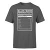 Black Queen Nutrition Fact Cool Humor Graphic T-Shirt Saying Sarcasm Men Tee view 3