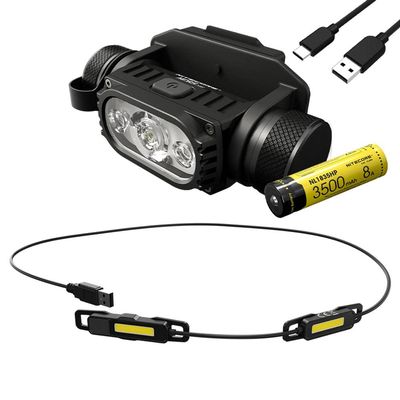 Nitecore Jogging Companion HC65M UHE NVG Mountable Helmet Light -2000 Lumens w UT05 Waist Light 400 Lumens