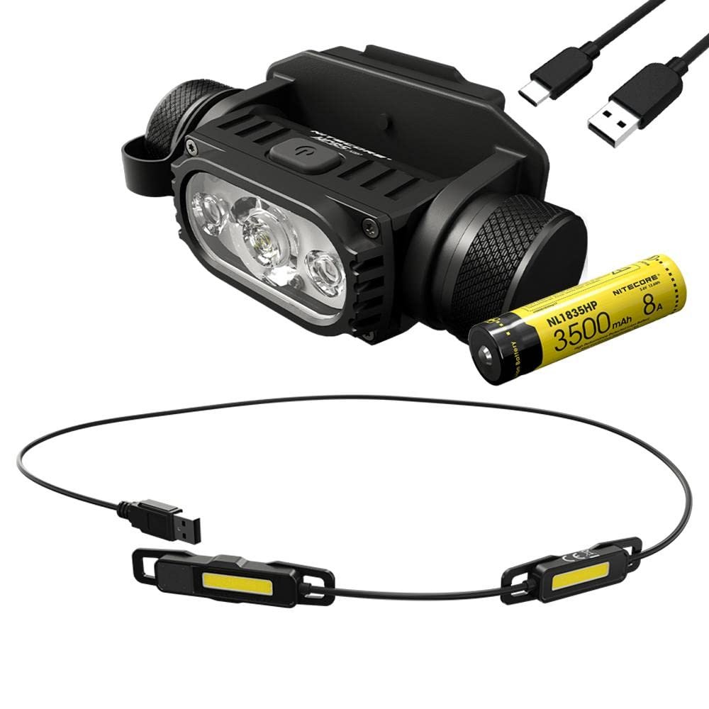 Nitecore Jogging Companion HC65M UHE NVG Mountable Helmet Light -2000 Lumens w UT05 Waist Light 400 Lumens