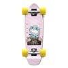 Yocaher Longboard Complete Mini Cruiser 27" x 8" w/Premium Black Grip Tape, Heavy Duty Aluminum Alloy Truck, 62mm Wheels, ABEC -9 Bearings - Rockstar Kitty Cat - Pink Spiffy view 1