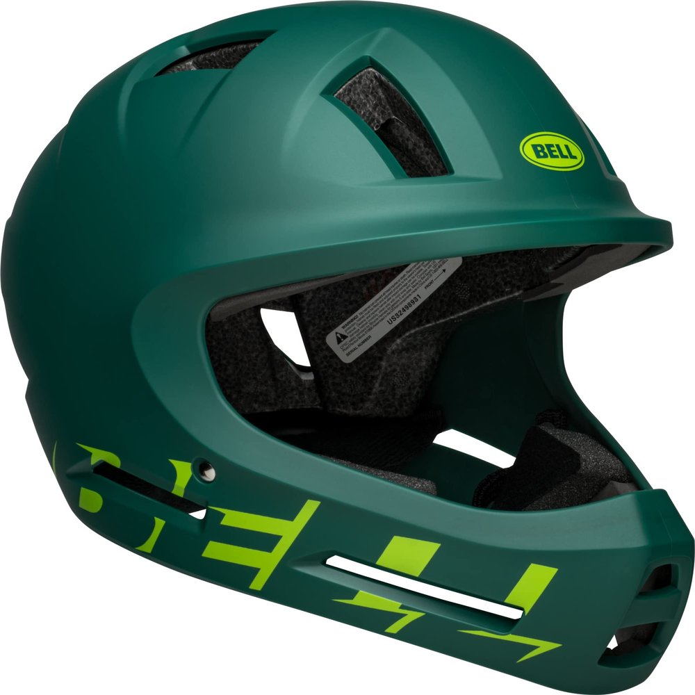 Bell Drop Youth BMX Bike and Skate Helmet, Green