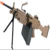 Evike Airsoft - A&K/Cybergun FN Licensed M249 Minimi Airsoft Saw w/Metal Body (Model: MK II/Dark Earth)