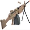 Evike Airsoft - A&K/Cybergun FN Licensed M249 Minimi Airsoft Saw w/Metal Body (Model: MK II/Dark Earth) view 2