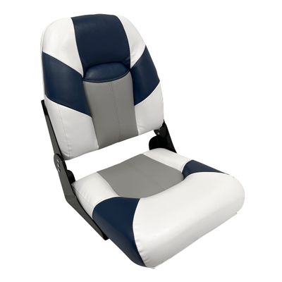 Wise 1461-1773 Baja Series High Back Boat Seat, Brite White/Grey/Midnight