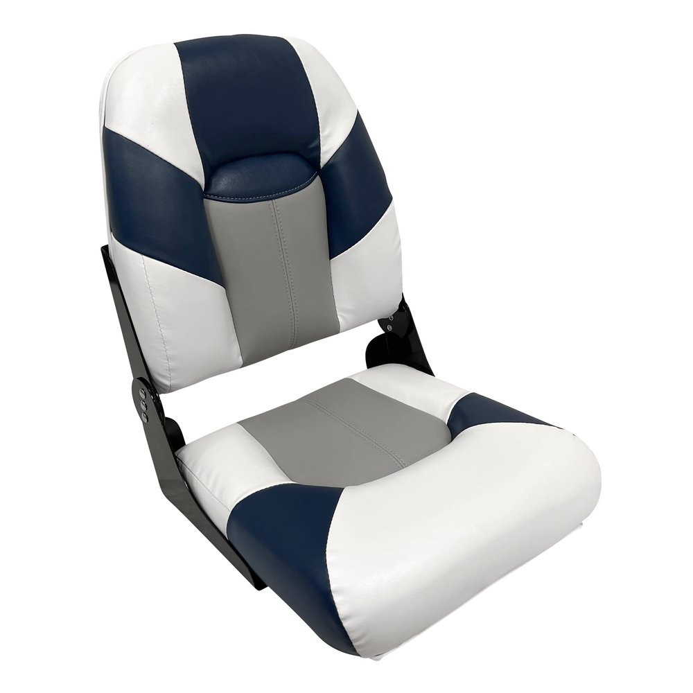 Wise 1461-1773 Baja Series High Back Boat Seat, Brite White/Grey/Midnight