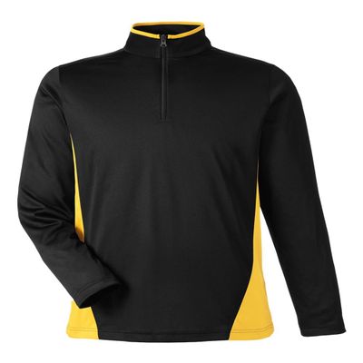 Men's Flash Snag Protection Plus IL Colorblock Quarter-Zip Black/Yellow