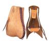 Western Saddle Tapaderos Stirrups Rough Out Leather Handmade Sewn Tooled Bull Nose Stirrups ME-WTS-024 view 1