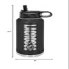 JFWcreations Lacrosse Water Bottle - Lacrosse Gift - 32oz Insulated Engraved Stainless Steel Flip Top with Straw Black view 2