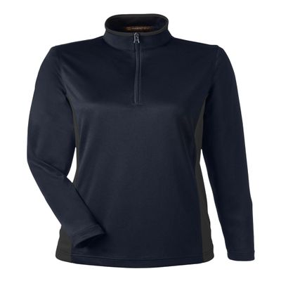 Ladies' Flash Snag Protection Plus IL Colorblock Quarter-Zip Black