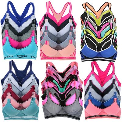 ToBeInStyle Womens 6 Pack Random Selection Padded Support Bras - Sports Bras Assorted Wireless - 42C