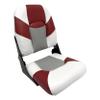 Wise 1461-1774 Baja Series High Back Boat Seat, Brite White/Grey/Dark Red view 1