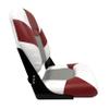 Wise 1461-1774 Baja Series High Back Boat Seat, Brite White/Grey/Dark Red view 3