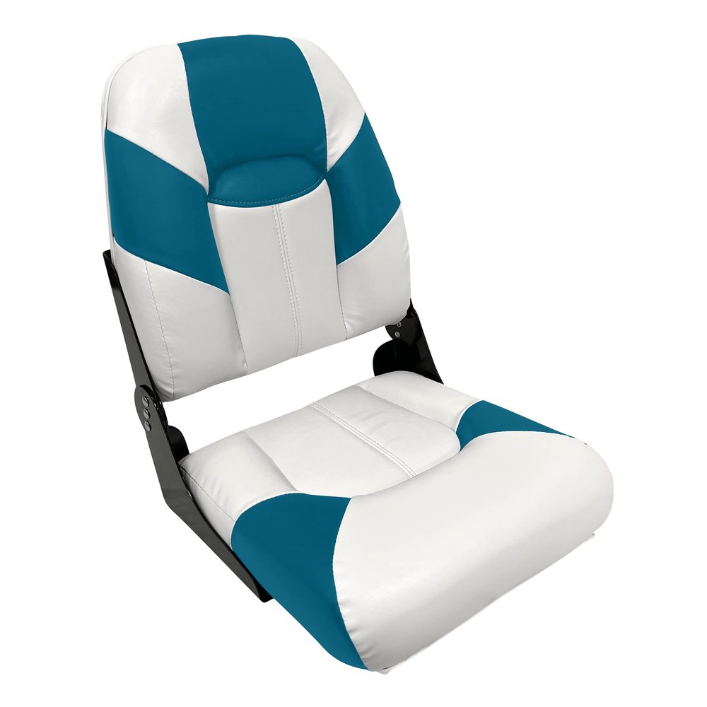 Wise 1461-0033 Baja Series High Back Boat Seat, Brite White/Teal