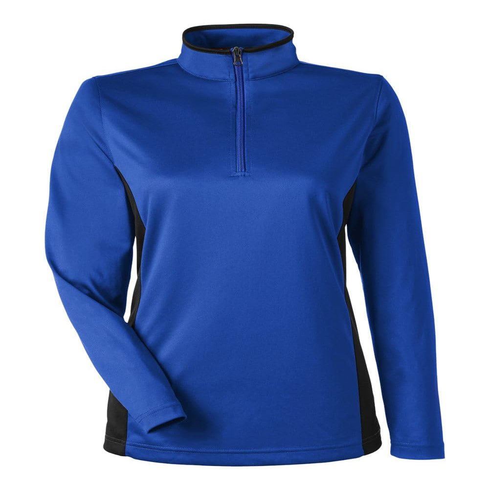 Ladies' Flash Snag Protection Plus IL Colorblock Quarter-Zip Black