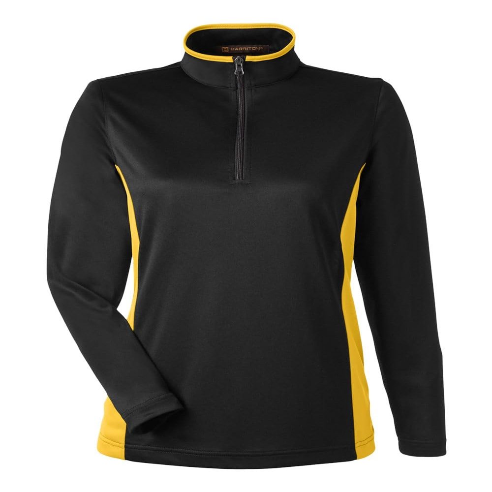 Ladies' Flash Snag Protection Plus IL Colorblock Quarter-Zip Black