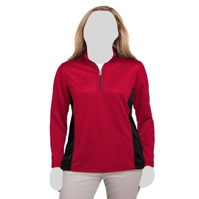 Ladies' Flash Snag Protection Plus IL Colorblock Quarter-Zip Red/Black